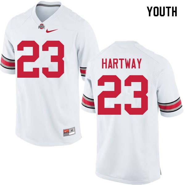 Ohio State Buckeyes #23 Michael Hartway Youth Player Jersey White